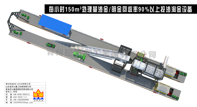 沖吸式淘金船